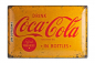 Preview: Blechschild "Coca Cola Logo" - Gelb - 60 x 40cm